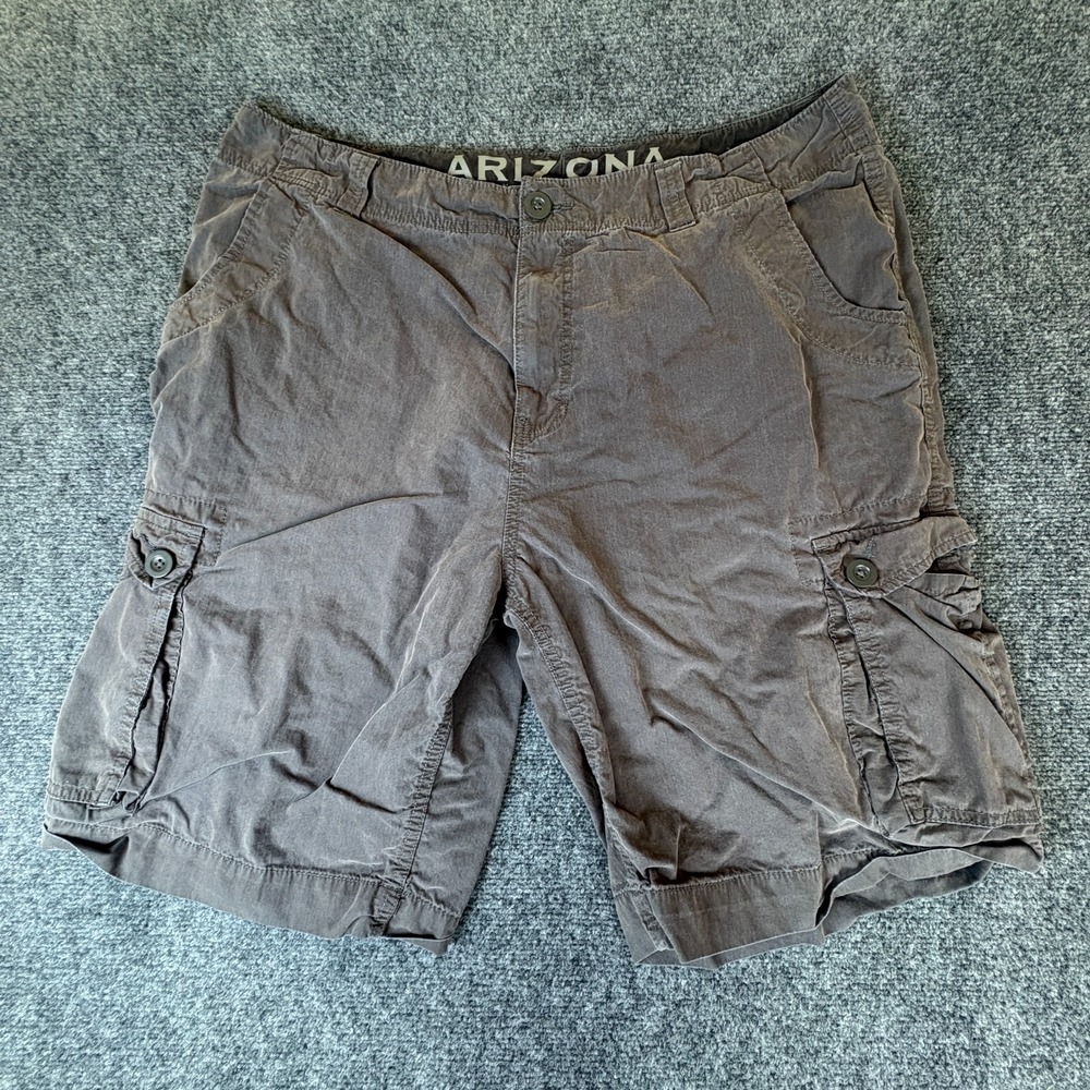Arizona Cargo Shorts Mens 38x11 Brown Cotton Tactical Pockets Outdoor Hiking